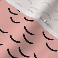 Make a wish eyelash abstract Scandinavian style twig lines and curves blush pastel pink