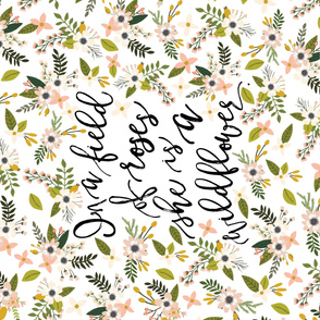 Crib Sheet // Blush Sprigs and Blooms In A Field of Roses She is a Wildflower
