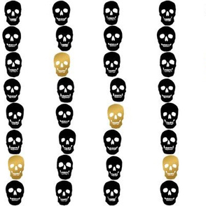 Black & Gold Skull Dots