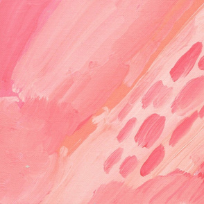 Handpainted Painterly Pink Abstract Art