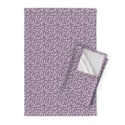 Curly waves and chromosomes pop art twist and curl abstract Scandinavian print violet lilac