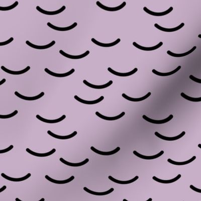 Make a wish eyelash abstract Scandinavian style twig lines and curves violet lilac