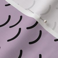 Make a wish eyelash abstract Scandinavian style twig lines and curves violet lilac