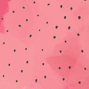 Painterly Watermelon Seeded Dots version 2 -MEDIUM