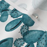 teal paddle cactus // small // rotated