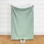 Beagle silhouette with florals mint