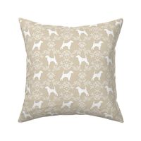 Beagle silhouette with florals sand