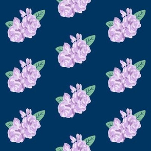 navy and purple fabric floral fabric