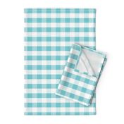 gingham turquoise fabric