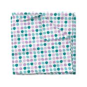 purple and turquoise dots fabric jumbo big dots fabric