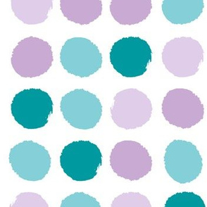purple and turquoise dots fabric jumbo big dots fabric
