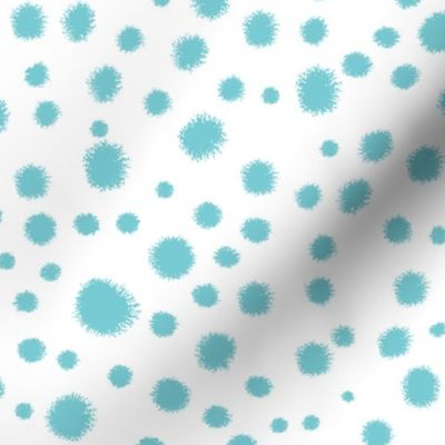 turquoise dots fabric soft pastel blue fabric