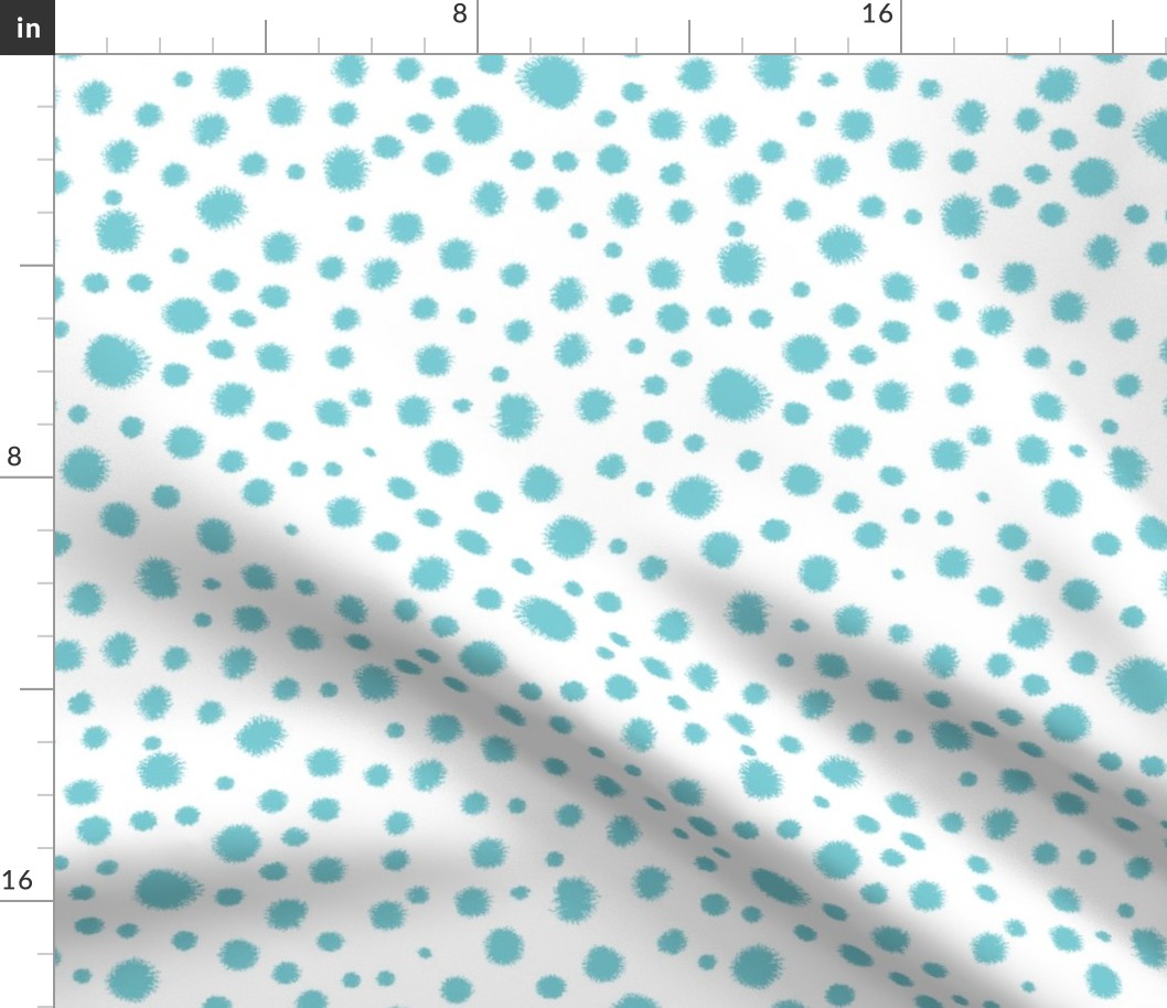 turquoise dots fabric soft pastel blue fabric