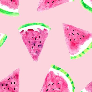 watermelon slices  - pink || fruit fabric