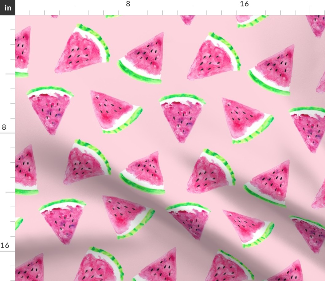 watermelon slices  - pink || fruit fabric