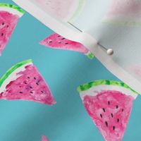 watermelon slices (small scale) - blue