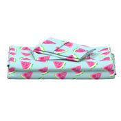 watermelon slices - light blue || fruit fabric