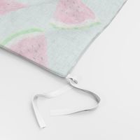 watermelon slices - light blue || fruit fabric