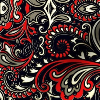 Large 3D paisley