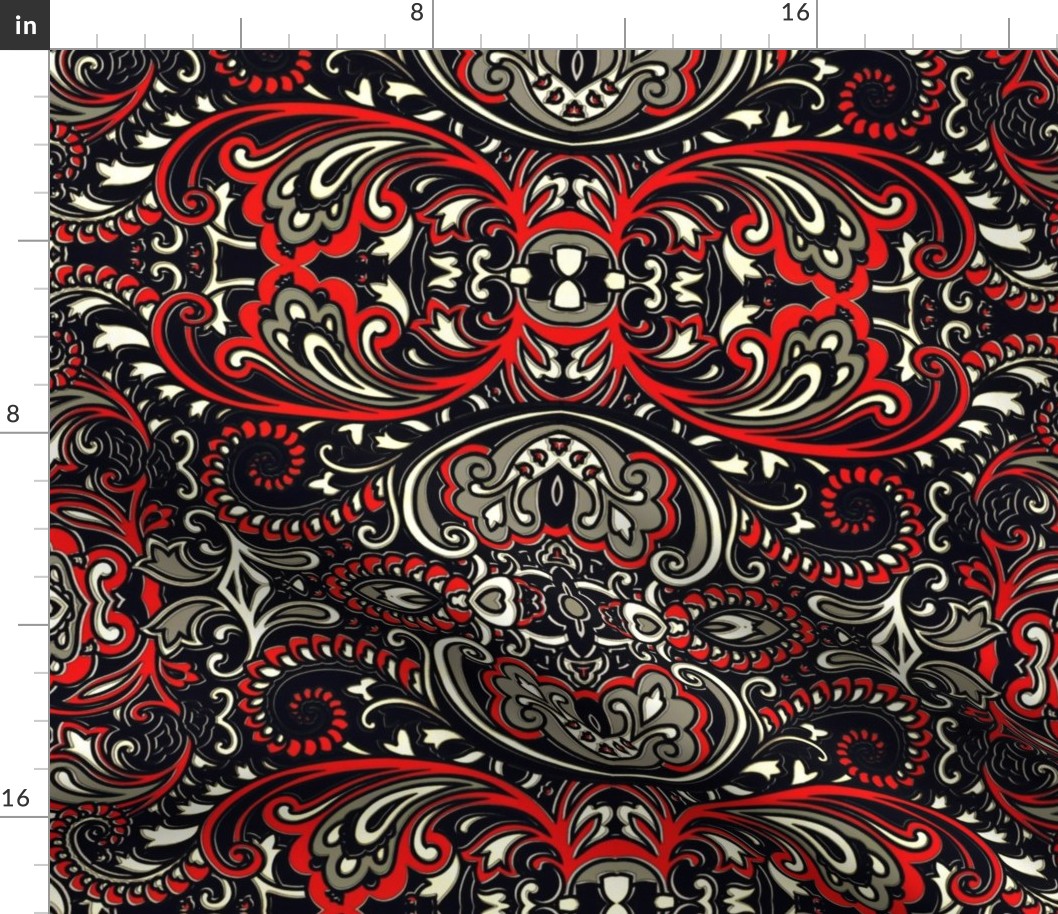 Large 3D paisley