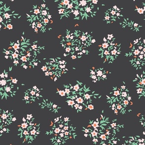 Ditsy Matisse Floral - Charcoal