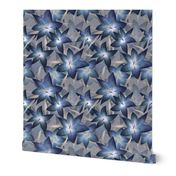Blue lilies floral pattern 