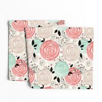 Abstract Roses .Retro, abstract flowers