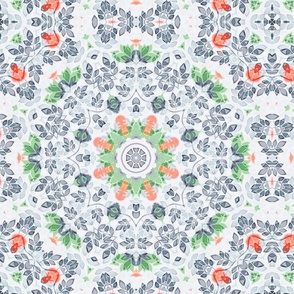 Ethnic round ornament seamless pattern
