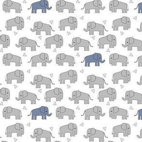 elephant fabric // nursery baby grey and blue  boys nursery design