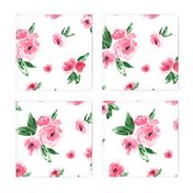 Watercolor Floral Pink Large