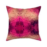 Bright raspberry beige abstract mosaic pattern