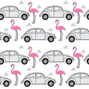 cars-and-flamingos