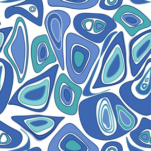  Blue and white abstract pattern .