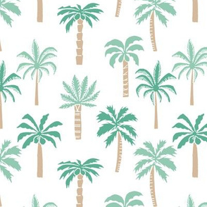 palm tree fabric // tropical summer linocut design by andrea lauren palm prints