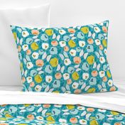 Butterfly Blossom - Floral Turquoise