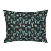 palm tree fabric // tropical summer linocut design by andrea lauren palm prints - charcoal