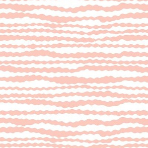 Blush Pink Stripes - - Scandinavian Wavy Stripes by Minikuosi