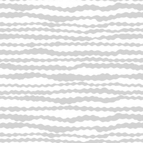 Grey Stripes - Scandinavian Wavy Grey Stripes on White