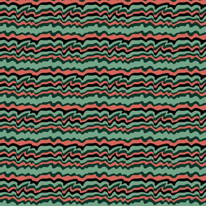 succulent stripes - pink, green and black