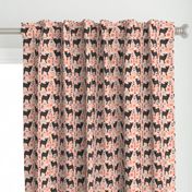 black pug fabric nautical summer nantucket design - blush