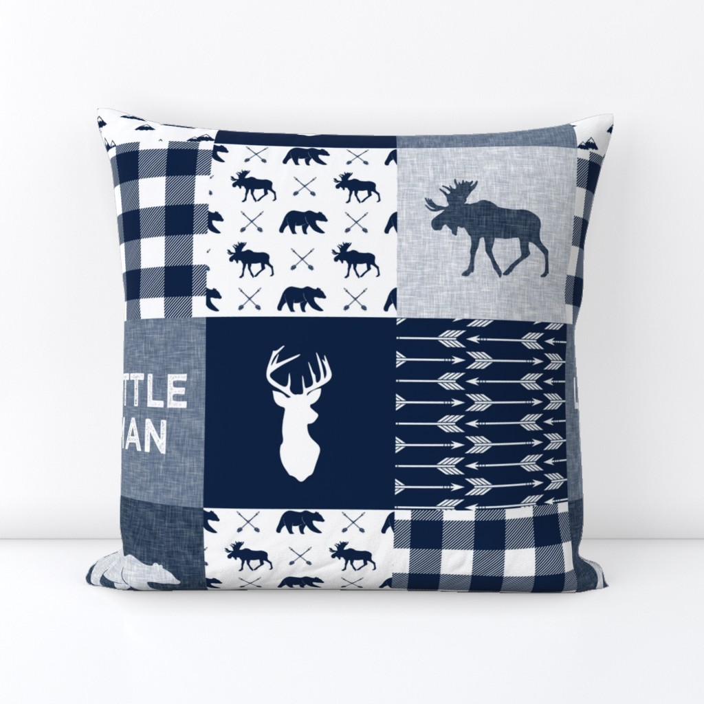 Little Man Patchwork - navy