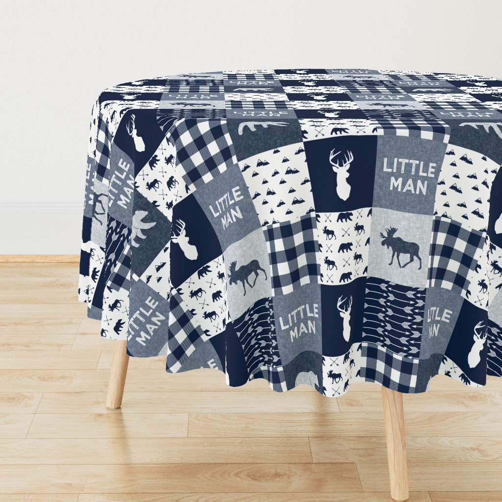 Little Man Patchwork - navy