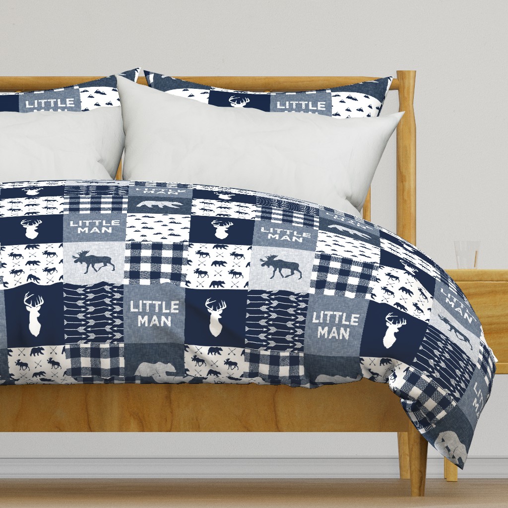 Little Man Patchwork - navy