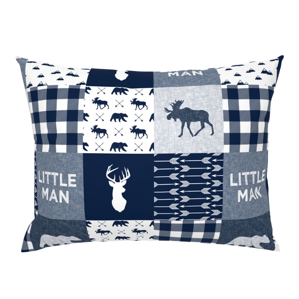 Little Man Patchwork - navy