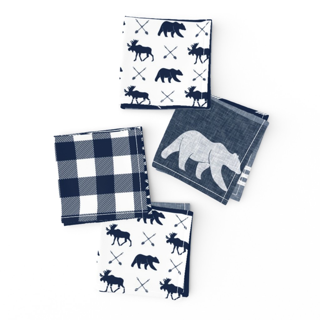 Little Man Patchwork - navy