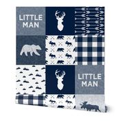 Little Man Patchwork - navy