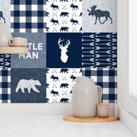 Little Man Patchwork - navy