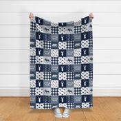 Little Man Patchwork - navy