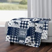 Little Man Patchwork - navy