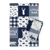 Little Man Patchwork - navy